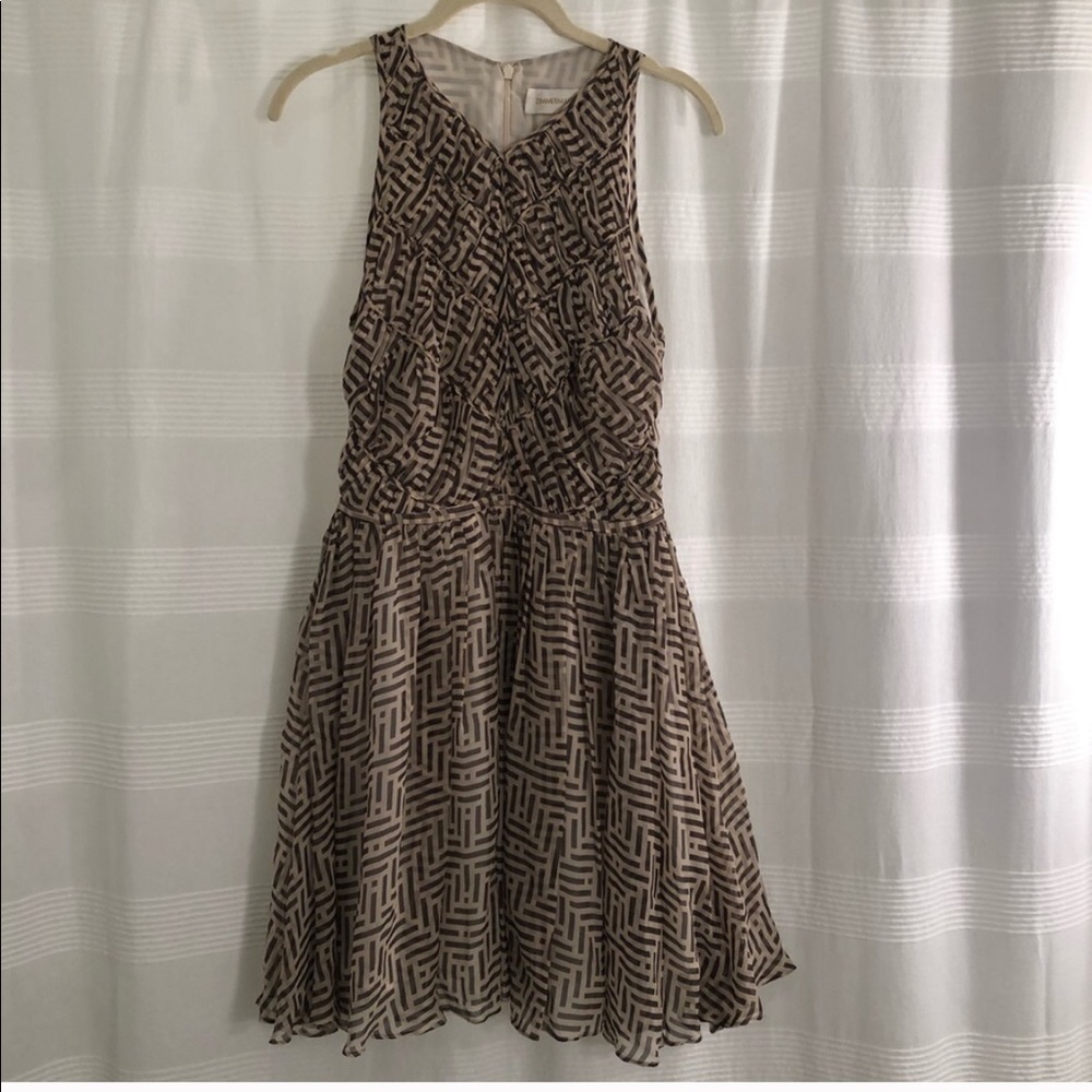 Zimmermann Abstract Silk Mini Dress